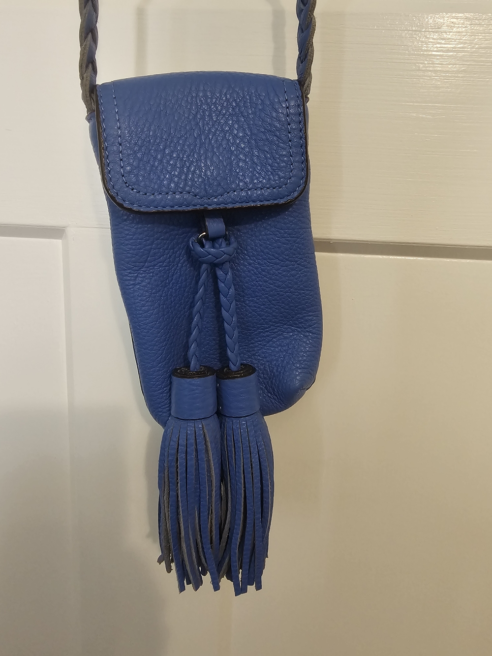 Rebecca Minkoff Blue Leather Mini Tassel Crossbody